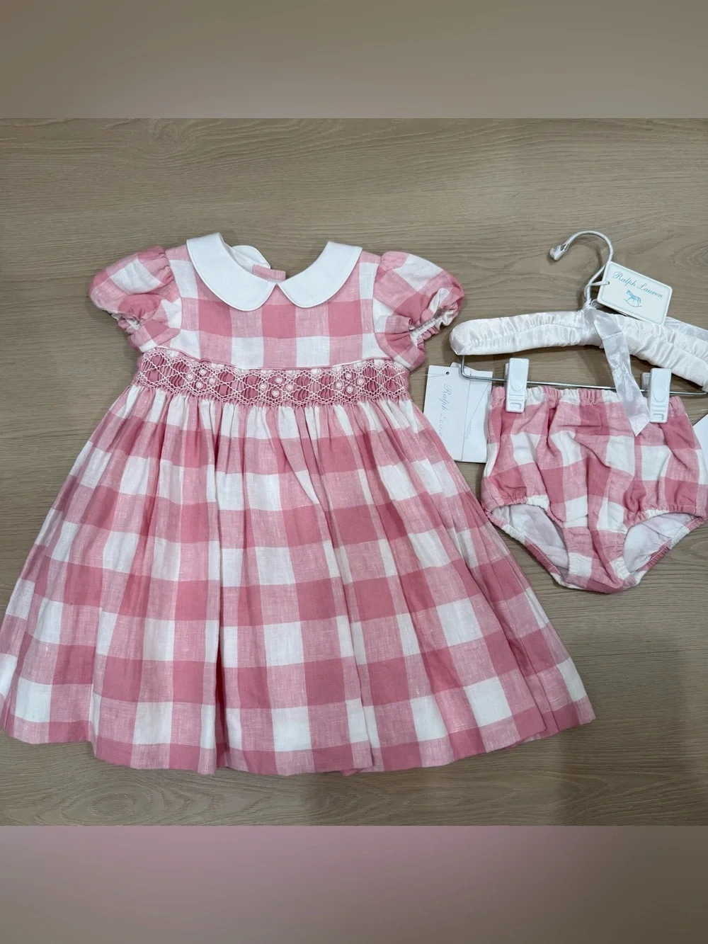 Vintage Ralph Lauren Gingham Baby Dress
